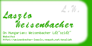 laszlo weisenbacher business card